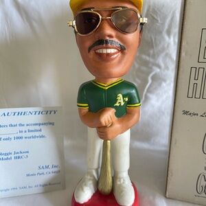 Reggie Jackson Green and Yellow Baseball Figurine # 901